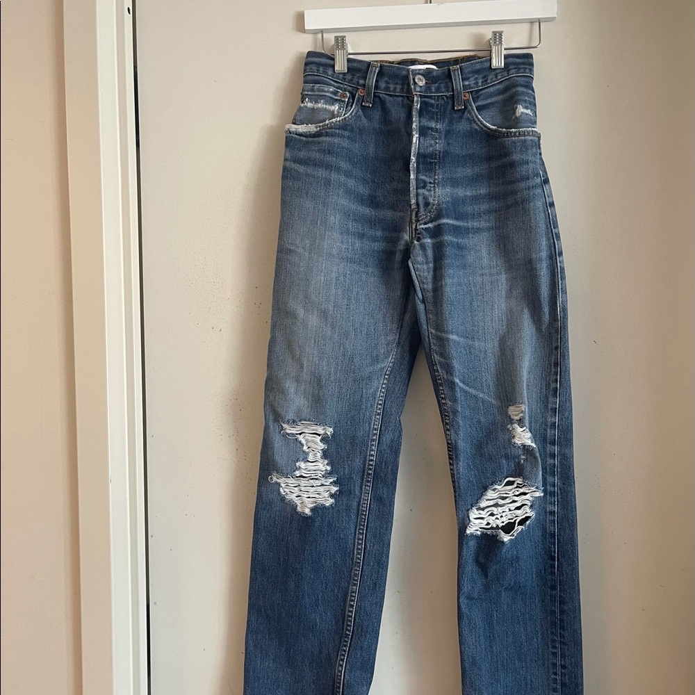 RE/DONE Levi’s High Waisted Distressed Jeans